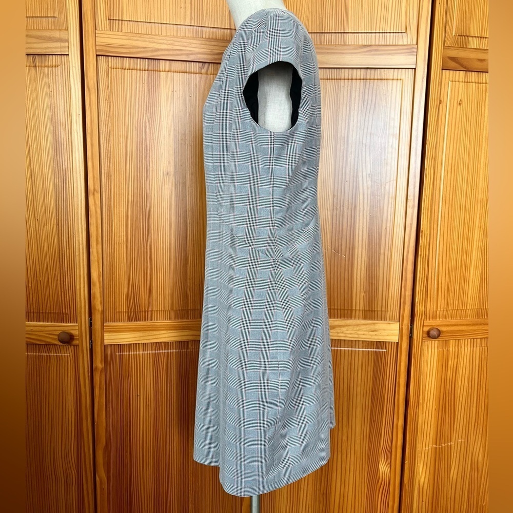 NWT The Limited 16 Gray Plaid Cap Sleeve Professional Dress Office Wear Classy - Picture 4 of 8
